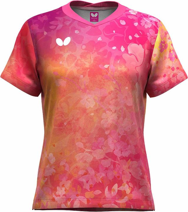 バタフライ BUT-47199-016-M レディース ルイネス・シャツ（ロゼ・サイズ：M）BUTTERFLY 卓球[BUT47199016M] 返品種別A