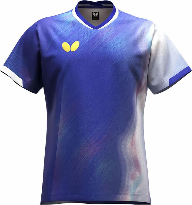 バタフライ BUT-47220-177-SS 男女兼用 インフィリア・シャツ（ブルー・サイズ：SS）BUTTERFLY 卓球[BUT47220177SS] 返品種別A