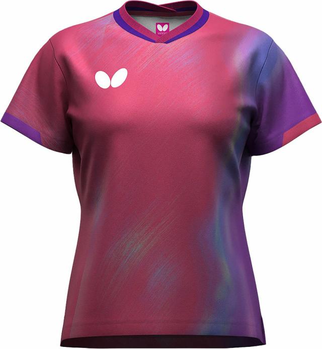 バタフライ BUT-47239-016-M インフィリア・シャツ・レディース（ロゼ・サイズ：M）BUTTERFLY 卓球[BUT47239016M] 返品種別A