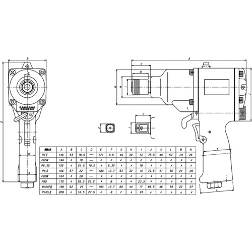ベッセル GT-P6-2 エアーインパクトレンチGTP6-2[GTP62ベツセル] 返品種別B_1