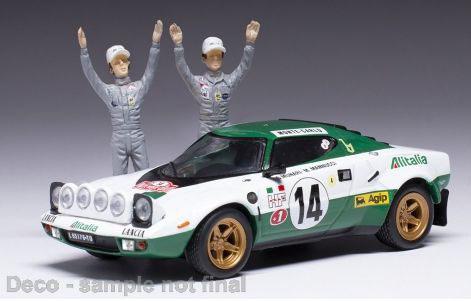 イクソ 1/43 ランチア ストラトス HF 1975年モンテカルロラリー 優勝 #14 S.Munari/M.Mannucci フィギュア付【SPRM00175】ミニカー  返品種別B