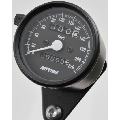 デイトナ 15623 機械式スピードメーター Φ60 220km/h ホワイトLED照明