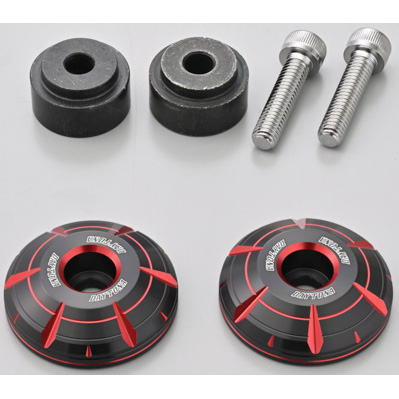 デイトナ 42694 PREMIUM ZONE　ハンドルバーエンドプラグ HANABI レッド[42694デイトナ] 返品種別B