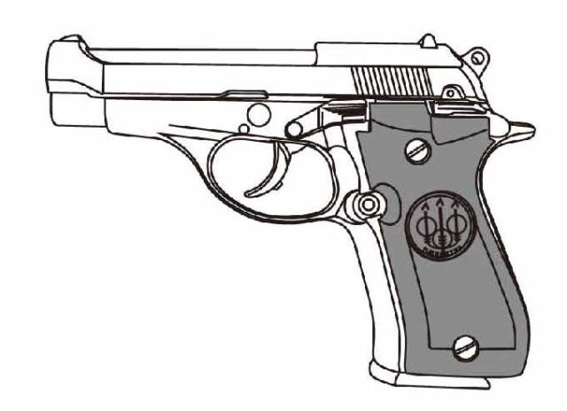 マルシン工業 完成品 M84 WディープブラックABS プラグリップ仕様モデルガン  返品種別B