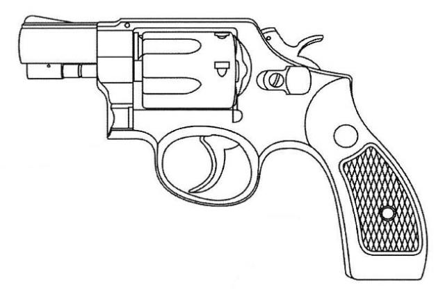 マルシン工業 6mmBB Xカート式ガスリボルバー S＆W M10 2インチ -Snub Nose Model- WディープブラックABS ハーフチェッカー木製グリップ仕様【対象年令 18才以上用】エアガン 返品種別B