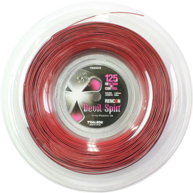 TOALSON（トアルソン） 硬式テニス用ストリング レンコン・デビルスピン 125（レッド・240m） TAS-7352512R返品種別A