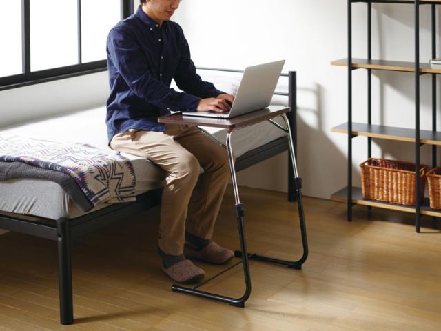 弘益 KOEKI-FLS1BR フォールディングサイドテーブル(ブラウン)[KOEKIFLS1BR] 返品種別A