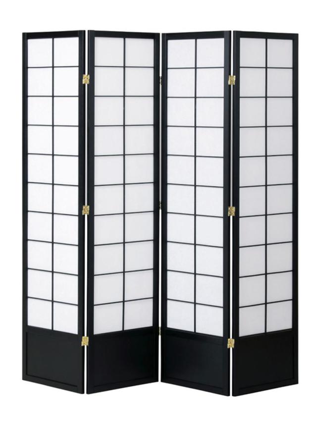 弘益 KOEKI-JPS1804BK 和風衝立4連 ブラック[KOEKIJPS1804BK