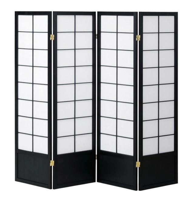 弘益 KOEKI-JPS1504BK 和風衝立4連　ブラック[KOEKIJPS1504BK] 返品種別A