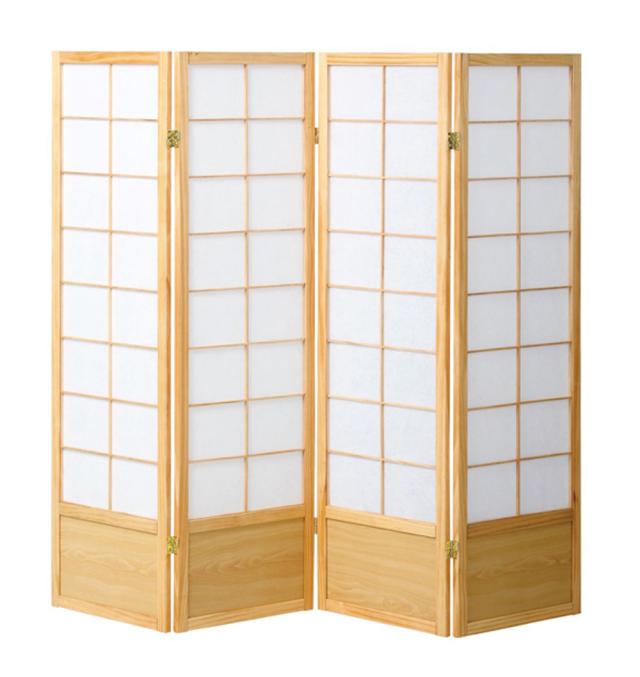 弘益 KOEKI-JPS1504NA 和風衝立4連　ナチュラル[KOEKIJPS1504NA] 返品種別A