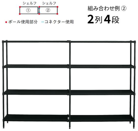 エレクターシェルフ エレクター ベーシックシリーズ フラットシェルフ W600×D350mm ブラック 1枚（ブラック）  B1424FB1返品種別A_5