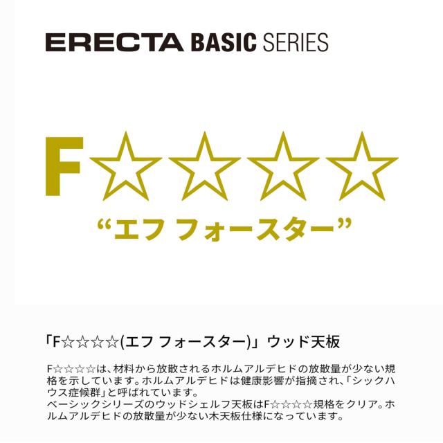 エレクターシェルフ B1824MWHS1 ベーシックシリーズウッドシェルフ 幅600x奥行450mm ウッド フレーム 棚用（天板：ホワイト / フレーム：シルバー）[B1824MWHS1] 返品種別A