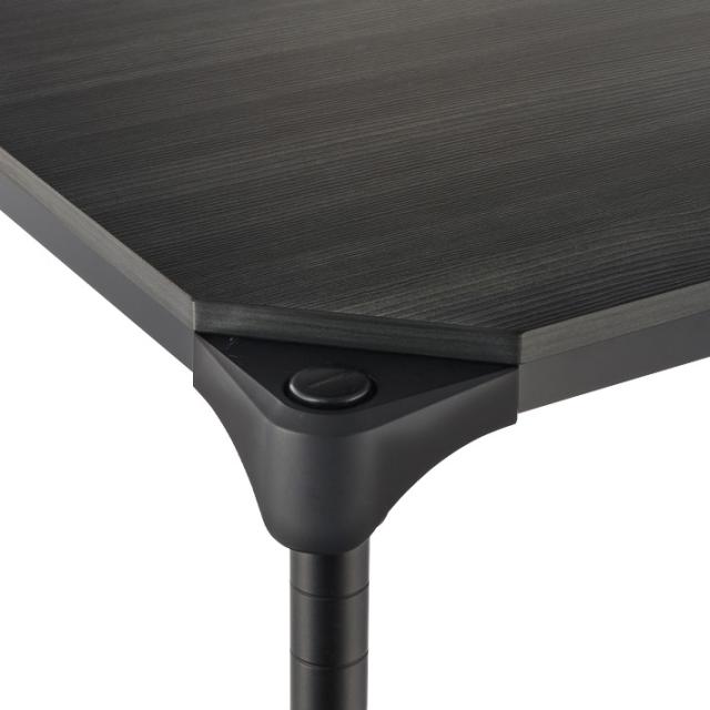 エレクターシェルフ B1848MBB1 ベーシックシリーズウッドシェルフ 幅1200x奥行450mm ウッド フレーム 棚用（天板：ブラック / フレーム：ブラック）[B1848MBB1] 返品種別A_4