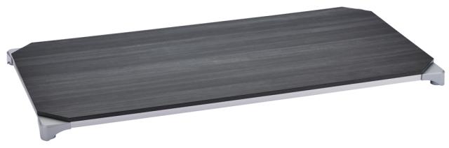 エレクターシェルフ B1848MBSD1 ベーシックシリーズウッドシェルフ 幅1200x奥行450mm ウッド フレーム 天板用（天板：ブラック / フレーム：シルバー）[B1848MBSD1] 返品種別A