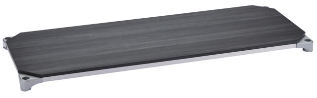 エレクターシェルフ B1848MBS1 ベーシックシリーズウッドシェルフ 幅1200x奥行450mm ウッド フレーム 棚用（天板：ブラック / フレーム：シルバー）[B1848MBS1] 返品種別A