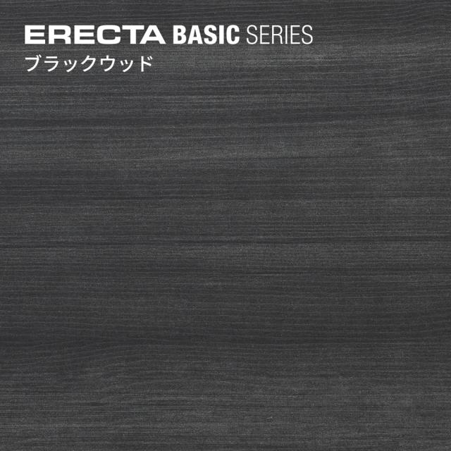 エレクターシェルフ B1848MBS1 ベーシックシリーズウッドシェルフ 幅1200x奥行450mm ウッド フレーム 棚用（天板：ブラック / フレーム：シルバー）[B1848MBS1] 返品種別A_3