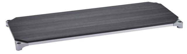 エレクターシェルフ B2436MBS1 ベーシックシリーズウッドシェルフ 幅900x奥行600mm ウッド フレーム 棚用（天板：ブラック / フレーム：シルバー）[B2436MBS1] 返品種別A