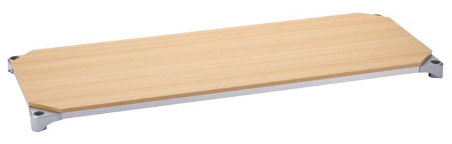 エレクターシェルフ B1824MNS1 ベーシックシリーズウッドシェルフ 幅600x奥行450mm ナチュラルウッド フレーム 棚用（天板：ナチュラル / フレーム：シルバー）[B1824MNS1] 返品種別A