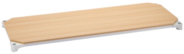 エレクターシェルフ B2436MNW1 ベーシックシリーズウッドシェルフ 幅900x奥行600mm ナチュラルウッド フレーム 棚用（天板：ナチュラル / フレーム：ホワイト）[B2436MNW1] 返品種別A