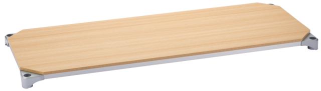 エレクターシェルフ B2436MNS1 ベーシックシリーズウッドシェルフ 幅900x奥行600mm ナチュラルウッド フレーム 棚用（天板：ナチュラル / フレーム：シルバー）[B2436MNS1] 返品種別A