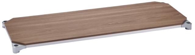 エレクターシェルフ B1830MWS1 ベーシックシリーズウッドシェルフ 幅750x奥行450mm ウォールナットウッド フレーム 棚用（天板：ウォールナット / フレーム：シルバー）[B1830MWS1] 返品種別A