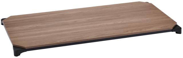 エレクターシェルフ B1848MWBD1 ベーシックシリーズウッドシェルフ 幅1200x奥行450mm ウォールナットウッド フレーム 天板用（天板：ウォールナット / フレーム：ブラック）[B1848MWBD1] 返品種別A