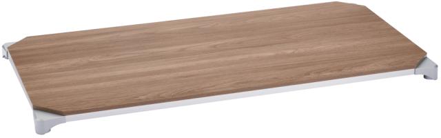 エレクターシェルフ B1848MWSD1 ベーシックシリーズウッドシェルフ 幅1200x奥行450mm ウォールナットウッド フレーム 天板用（天板：ウォールナット / フレーム：シルバー）[B1848MWSD1] 返品種別A