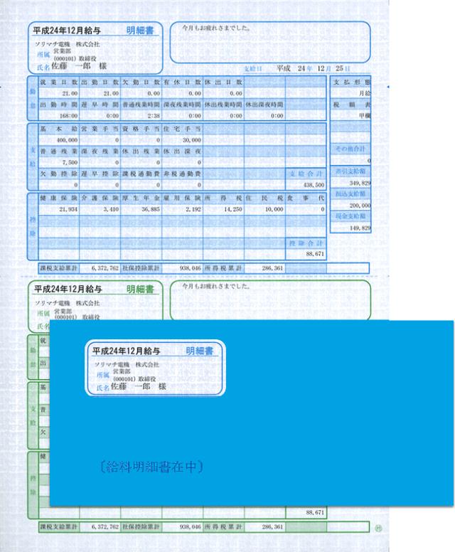ソリマチ SR282 給与・賞与明細 (明細ヨコ型)・封筒割引セット (500セット入)[SR282] 返品種別A 18,490円