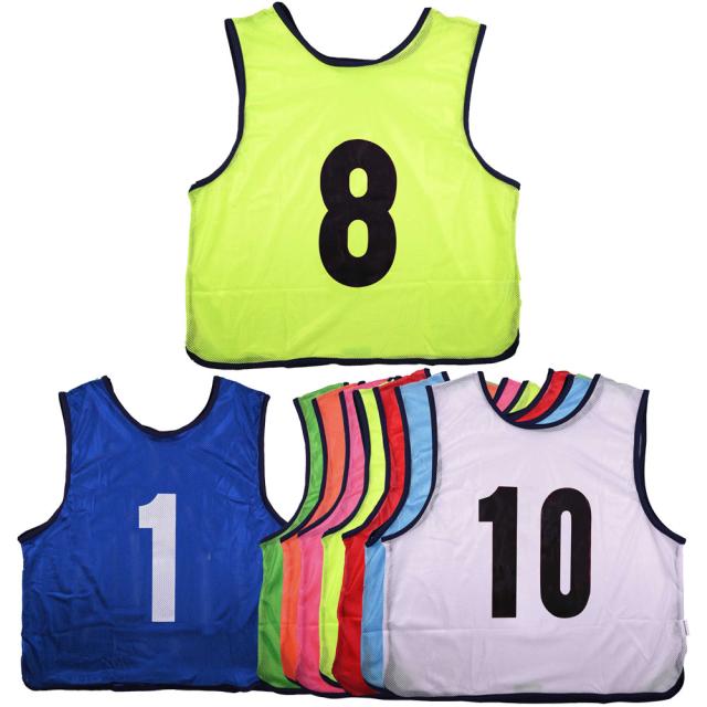 エバニュー メッシュビブスJr No.1〜10の10枚組（赤・サイズ：ジュニアサイズ） EVERNEW EKB403-100(エバニユ)返品種別A