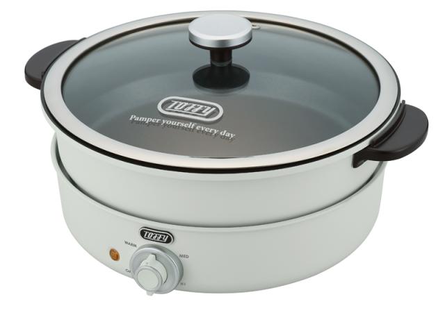 ラドンナ K-HP2-AW 電気グリル鍋　アッシュホワイトLADONNA　Toffy[KHP2AW] 返品種別A