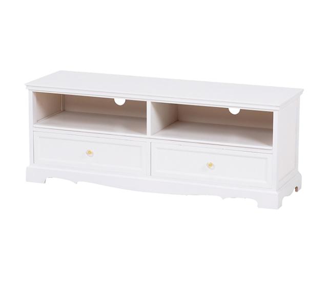 HAGIHARA(萩原) MTV-6593WH テレビボード(ホワイト・幅110×奥行33.5×高さ42cm)[MTV6593WH] 返品種別A