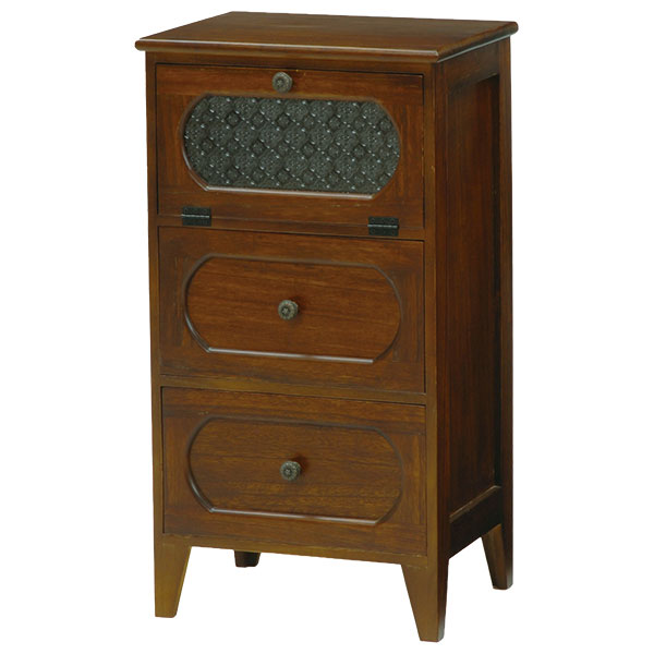 HAGIHARA(萩原) MCH-5183BR レトロチェスト(幅42×奥行32×高さ78cm)Retro(レトロ)[MCH5183BR] 返品種別A