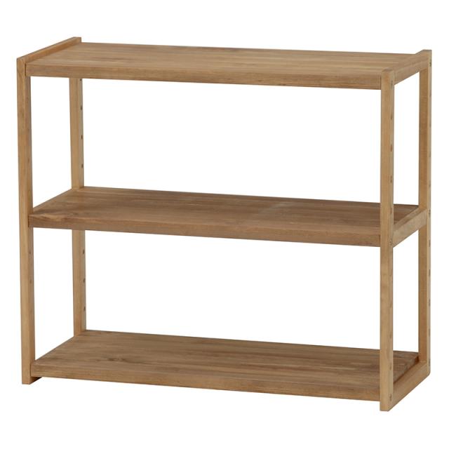 HAGIHARA(萩原) MCC-6141LBR ラック(ライトブラウン・幅75×奥行28×高さ65cm)3段タイプ[MCC6141LBR] 返品種別A