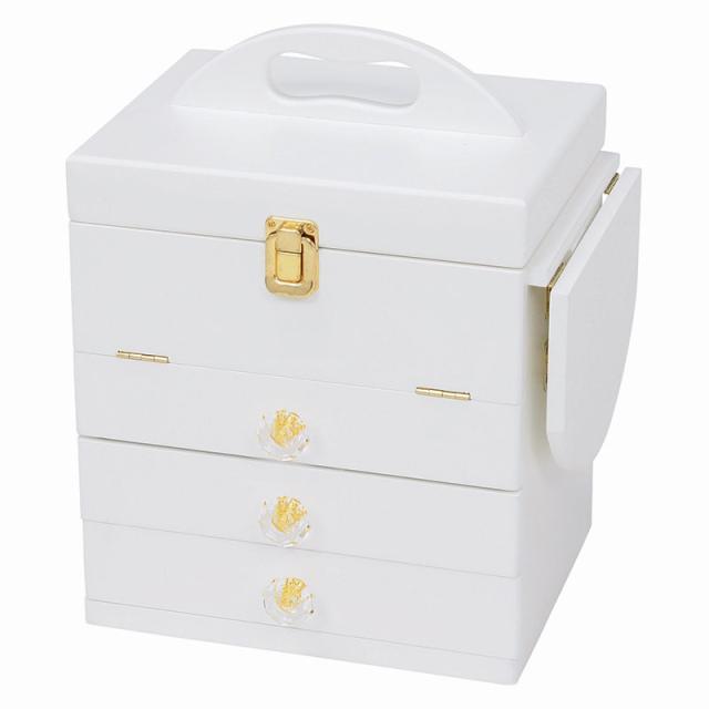HAGIHARA(萩原) MUD-6835WH コスメボックス(ホワイト・幅26×奥行19×高さ31cm)[MUD6835WH] 返品種別A