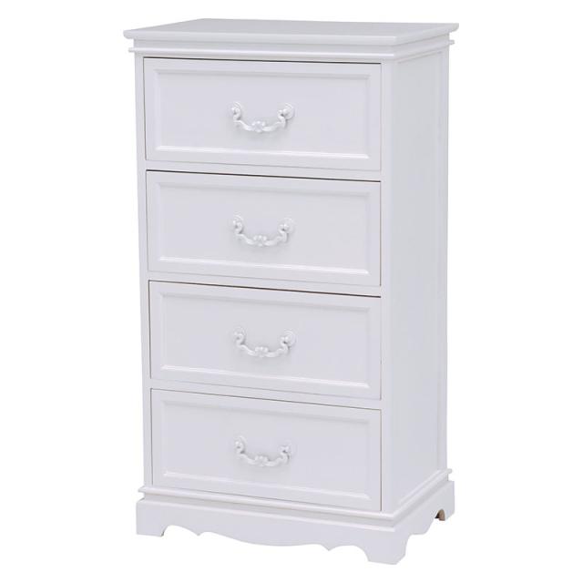 HAGIHARA(萩原) MCH-6595WH アンティークチェスト(ホワイト・幅50×奥行33.5×高さ91cm)[MCH6595WH] 返品種別A