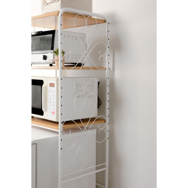 HAGIHARA(萩原) KCC-3040WH 冷蔵庫ラック(ホワイト・幅58×奥行38×高さ182.5cm)[KCC3040WH] 返品種別A_1