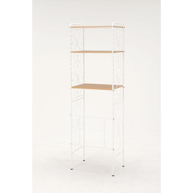 HAGIHARA(萩原) KCC-3040WH 冷蔵庫ラック(ホワイト・幅58×奥行38×高さ182.5cm)[KCC3040WH] 返品種別A_10