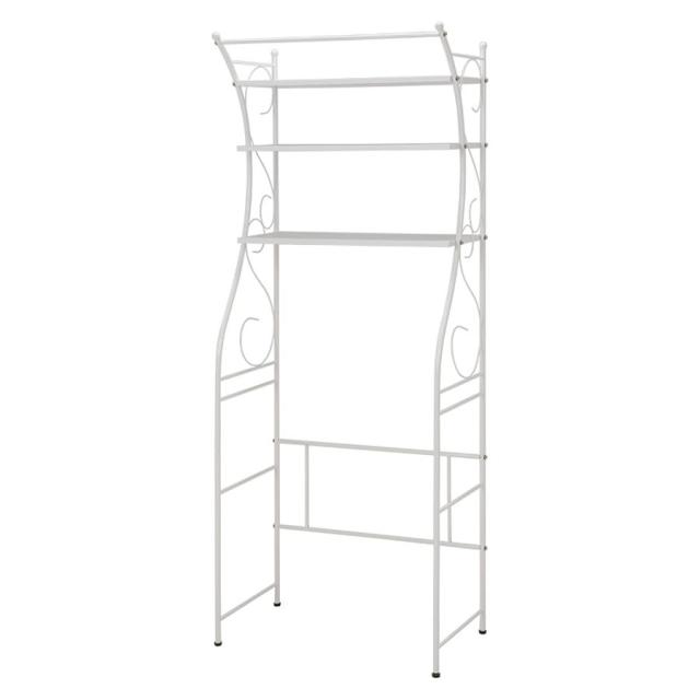 HAGIHARA(萩原) KCC-3028WH 洗濯機ラック(ホワイト・幅75×奥行42×高さ187.5cm)[KCC3028WH] 返品種別A
