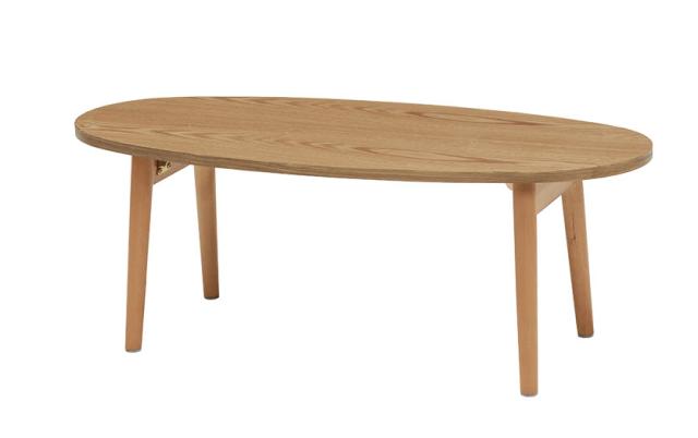 HAGIHARA(萩原) MT-6420NA 天然木折れ脚テーブル(ナチュラル・幅95×奥行40×高さ32cm)[MT6420NA] 返品種別A