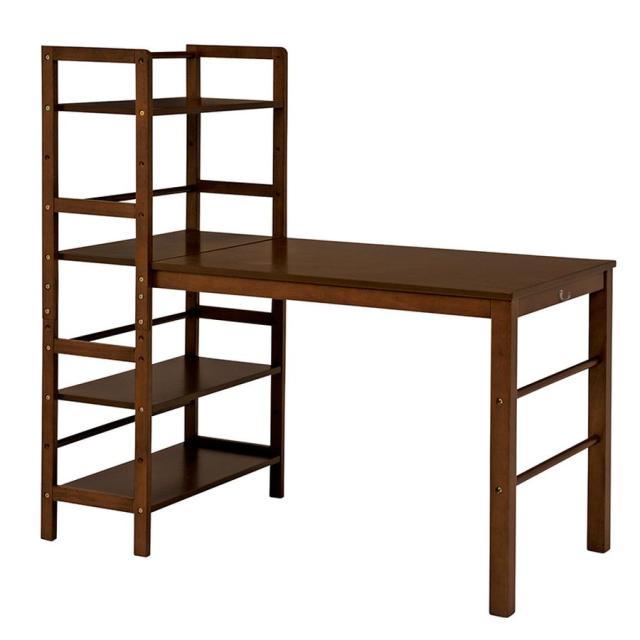 HAGIHARA(萩原) VD-7376DBR 棚付デスク(ダークブラウン・120cm×60cm)[VD7376DBR] 返品種別A
