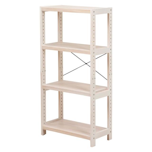 HAGIHARA(萩原) MCC-6035WS ラック(ホワイトウォッシュ・幅60×奥行30×高さ120cm)[MCC6035WS] 返品種別A