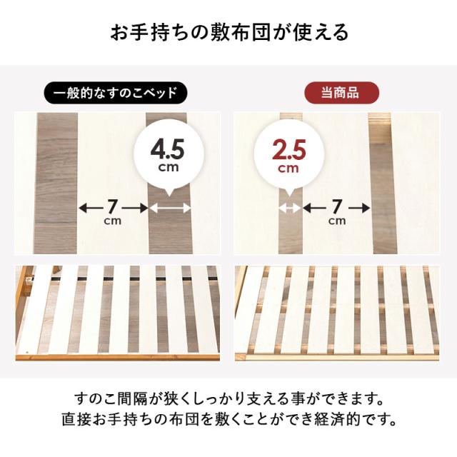 HAGIHARA(萩原) シングルベッド(ライトブラウン・幅98×奥行225×高さ73cm)【他商品との同時購入不可】 MB-5165S-LBR返品種別B