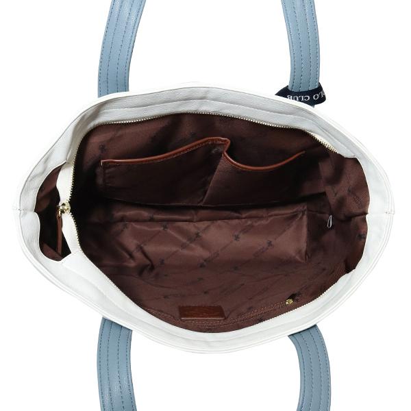 BEVERLY HILLS POLO CLUB BH2008NWH/PBL/PBL PUトートバッグL（WH/PBL/PBL）[BH2008NWHPBLPBL] 返品種別B_3