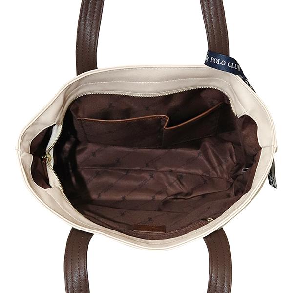 BEVERLY HILLS POLO CLUB BH2008NIV/DBR/DBR PUトートバッグL（IV/DBR/DBR）[BH2008NIVDBRDBR] 返品種別B_3