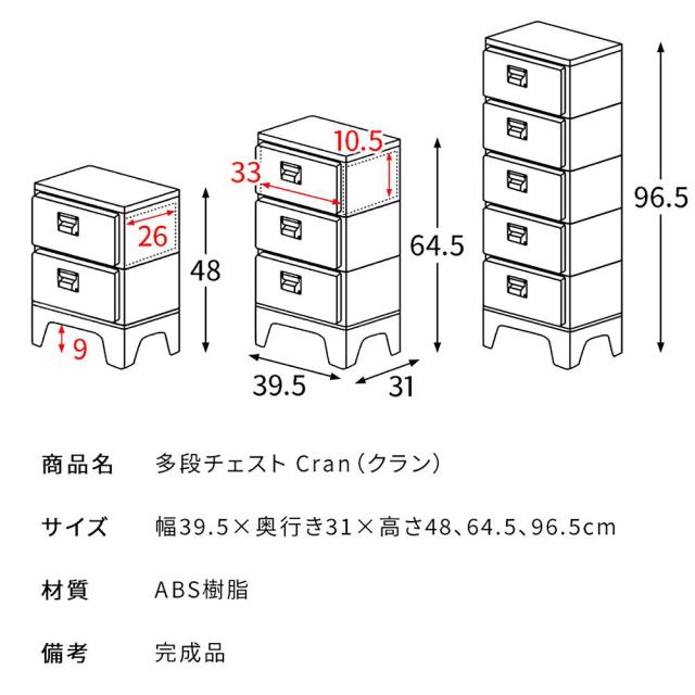 宮武製作所 CBN-H002_LGR 多段チェスト Cran[クラン] 2段（ライトグリーン）MIYATAKE[CBNH002LGR] 返品種別A_5