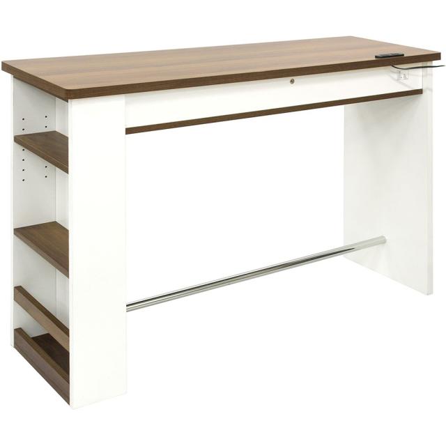宮武製作所 KNT-1200R_WH/BR カウンターテーブル Latte [ラテ]（WHDBR）MIYATAKE[KNT1200RWHBR] 返品種別A