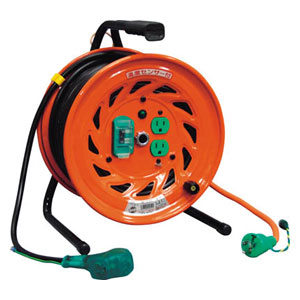 日動工業 RNDEB30S 電工ドラム　びっくリール　100V　アース漏電しゃ断器付　30m[RNDEB30S] 返品種別B
