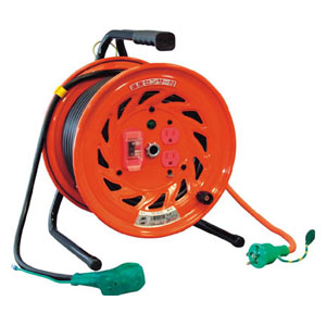 日動工業 RNDEK30S 電工ドラム　びっくリール　100V　アース過負荷漏電しゃ断器付　30m[RNDEK30S] 返品種別B