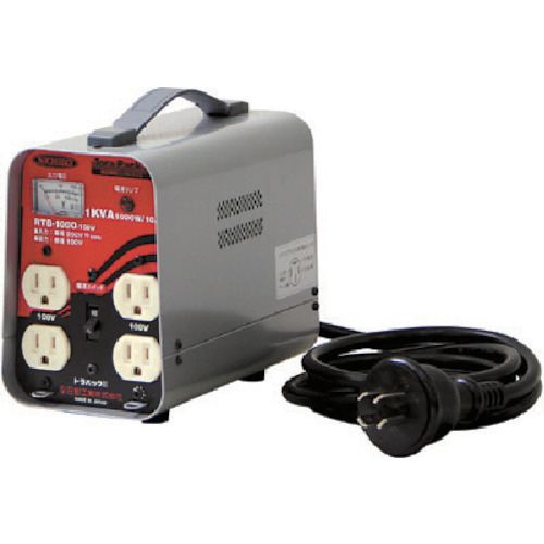 日動工業 RTB-100D-100V 変圧器 降圧専用トランス リングトランス 1kVA[RTB100D100V] 返品種別B