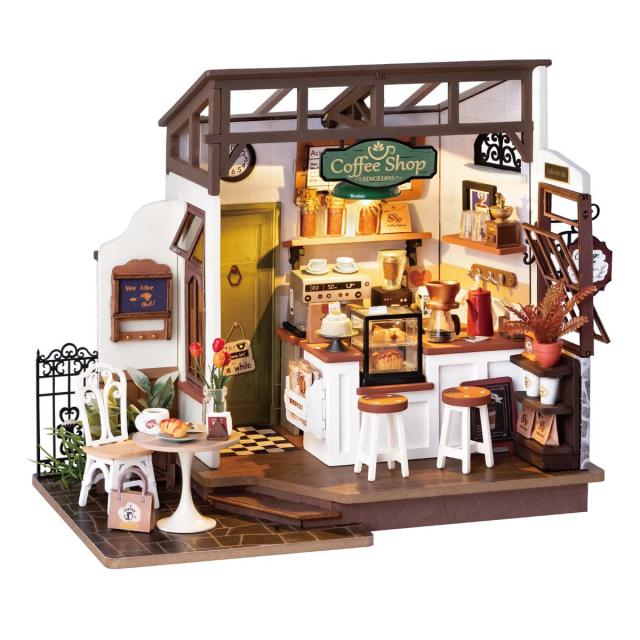 つくるんです ミニハウス カフェテラス(組立キット)【DG162】ミニチュアハウス  返品種別B